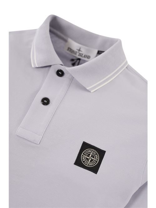 Polo 22002SC in cotone pique Lilac STONE ISLAND | 22002SCS0018V0088